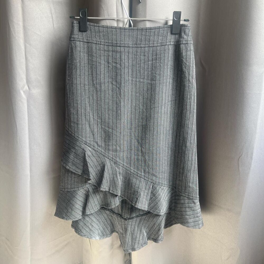 Women's Grey and Burgundy Skirt
